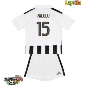 Juventus Pierre Kalulu #15 Kotipaita Lapsille 2026-27 Lyhythihainen (+ shortsit)